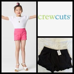 NWT J.Crew|Crewcuts Black Ruffle Shorts